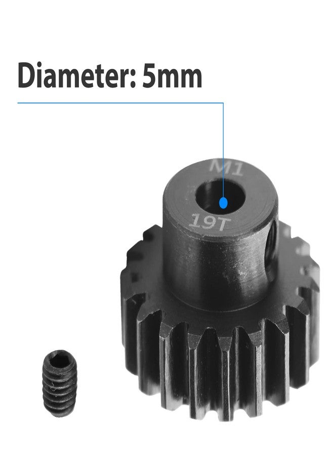 AIMROCK 5-Pack Mod 1 RC Motor Pinion Gears Set: Upgrade Parts for 1/8 RC Car 5mm Shaft Motor (15T 16T 17T 18T 19T) - Image 3